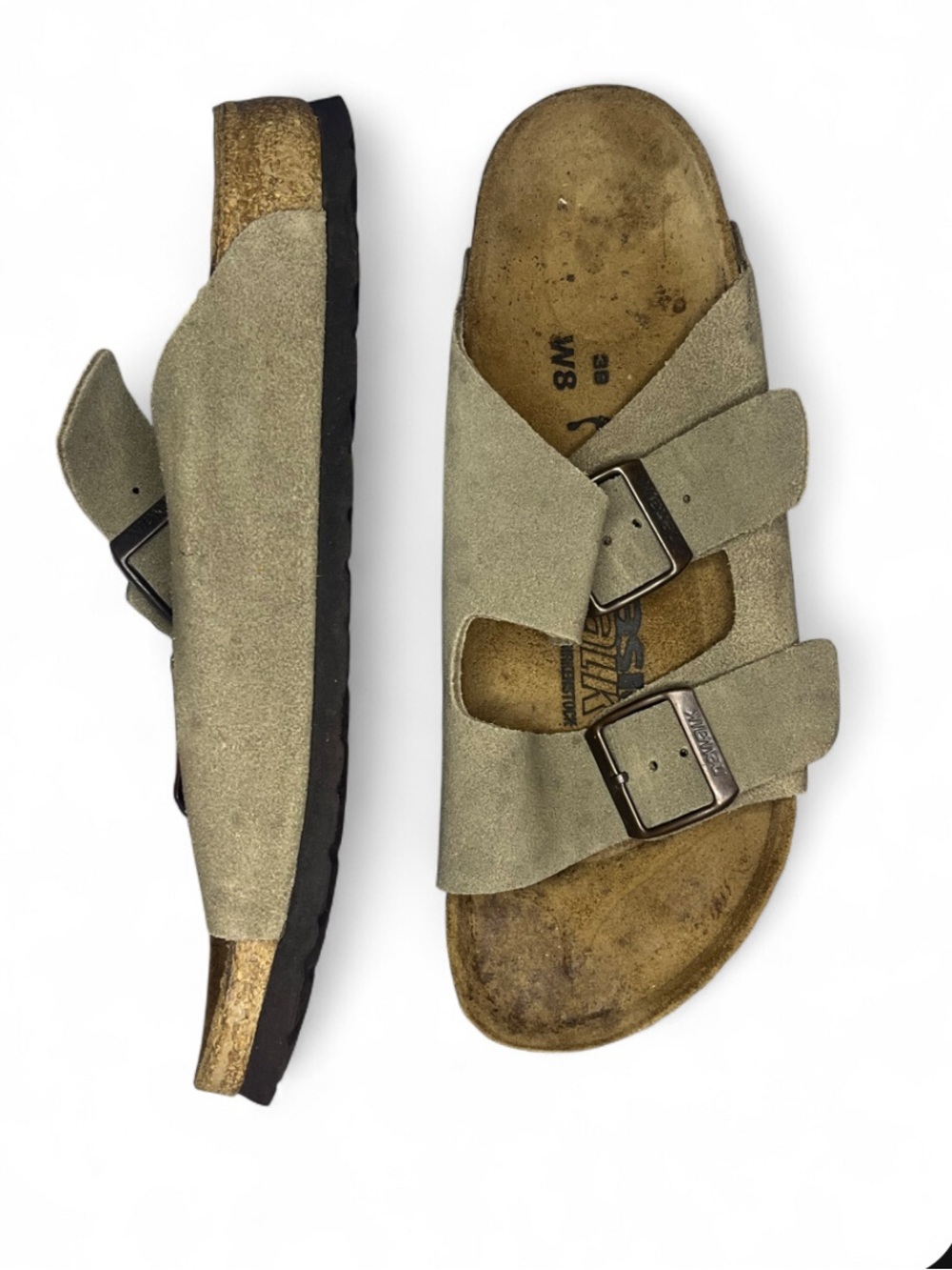 Newalk By Birkenstock Two Buckle Tan Sandals Women’s Size 8